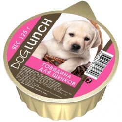 Dog Lunch консервы для щенков крем-суфле Говядина