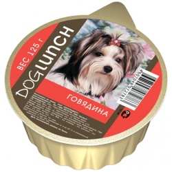 Dog Lunch консервы для собак крем-суфле Говядина